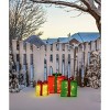 Candy Cane Lane 8/10/12 Inch Set Of Three Red, Gold, Green With Red Or Green Bow Presents Outdoor Led Décor, Nested - 2 of 2