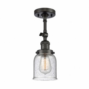 Bell - 1 Light Semi-Flush Mount In Industrial Style-13.5 Inches Tall and 5 Inches Wide - 1 of 3