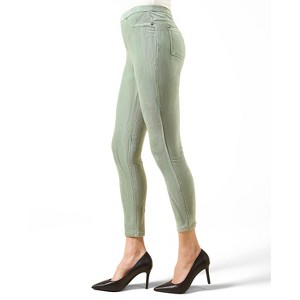 Memoi Thin-Rib Slim-Cut Stretch Corduroy Leggings - 1 of 4
