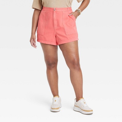 Women's High-rise Utility Shorts - Universal Thread™ Red 22 : Target