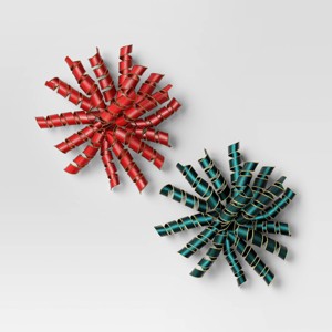 2ct Christmas Legacy Luxe Premium Curl Swirl Red/Green- Wondershop™ - 1 of 3
