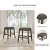 Set of 2 Caitbrook Upholstered Counter Height Barstool Dark Gray: Textured Fabric, Acacia Legs - Signature Design by Ashley - 4 of 4
