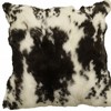 HomeRoots 18" X 18" Black And White Rabbit Zippered Natural Fur Animal Print Throw Pillow - 4 of 4