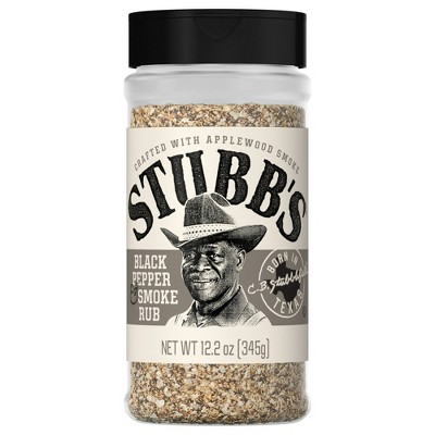 Stubb's Black Pepper & Smoke Rub, 12.2 oz Bottle (Pack of 2)