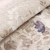 Sapphtopaz Comforter Set 6 Piece Bedding Set Watercolor Floral Print with Solid Color Back Reversible Cotton Quilt Set - 2 of 4