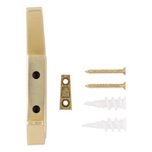 National Hardware Reed Medium Brushed Gold Steel 4-3/4 in. L Hook 25 lb 1 pk - 1 of 1
