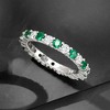 Ross-Simons 0.60 ct. t.w. Simulated Emerald and .60 ct. t.w. CZ Eternity Band in Sterling Silver - 4 of 4