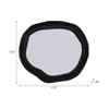 Modern Irregular Wall Mirror - Textured Frame - Glass & Metal - Contemporary Accent Mirror for Home, Office, Bedroom, Living Room - 1" Black - 2 of 4