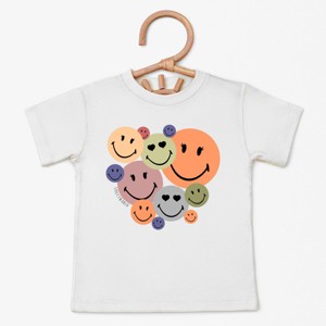 The Juniper Shop SmileyWorld Stacked Smiles Toddler Short Sleeve Tee - 1 of 4