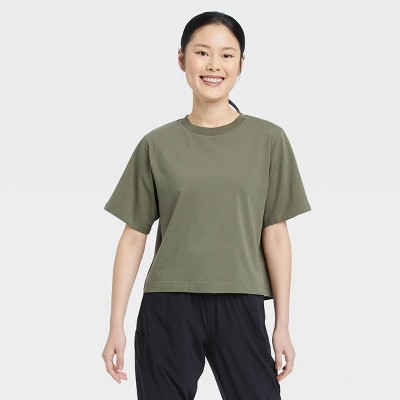 Women's Supima Cotton Cropped Short Sleeve Top - All in Motion™