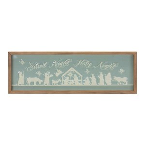 Framed Silent Night Sign 20"L - 1 of 2