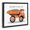 Stupell Industries Orange Dump Truck Construction Floating Frame Canvas Art, Black, 21" x 17" - 2 of 4