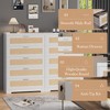 Rattan 5 Drawer Dressers for Bedroom,with Deep Drawers,Large Chest of Drawers for Closet with Wide Top,Long Wooden Dresser for Living Room,Hallway - 4 of 4