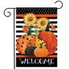 Briarwood Lane Fall Garden Flag 12x18 For Outdoor Pumpkins and Stripes For Fall Garden Flag Flags For Outside - 2 of 4