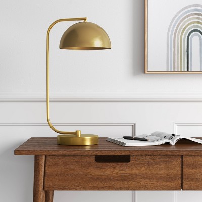 Valencia Dome Table Lamp Brass - Threshold™: ETL Listed, Touch Sensor, Metal Shade, No Assembly Required