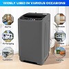 KRISRATE 17.8lb Full Automatic Washing Machine, Compact Washing Machine with Drain Pump, LED Display, Washer and Dryer Combo for Home, RV, Dorms,Gray - 4 of 4