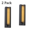 ALOADECOR H15" Modern Motion Sensor Outdoor Wall Light 23W Integrated LED Wall Sconce Matte Black for Porch Garage Patio（2 PACK） - 3 of 4