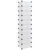 vidaXL Shoe Rack Transparent 17.3 in.x12.6 in.x68.5 in. PP - 2 of 4