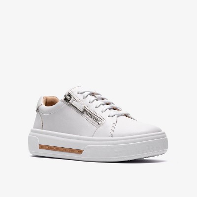 Обувь Clarks Womens Hollyrose Zip White Leather Shoes 8 Medium — фото 5