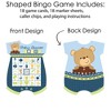 Big Dot of Happiness Baby Boy Teddy Bear - Picture Bingo Cards and Markers - Baby Shower Shaped Bingo Game - Set of 18 - 3 of 4