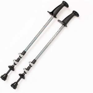 Urban Poling  - ACTIVATOR 2 -  Lightweight, Aluminum Nordic Walking Sticks - Dark Gray/Cyan - 1 Pair – For Users Up to 6’4" - 1 of 3