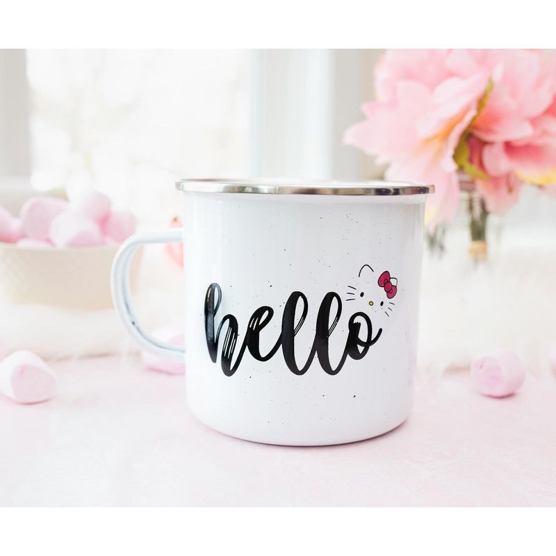 Silver Buffalo Sanrio Hello Kitty "Hello" Ceramic Camper Mug | Holds 20 Ounces, 4 of 7