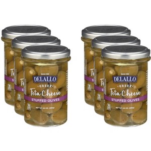 DeLallo Stuffed Feta Olives - Case of 6 - 9.9 oz - 1 of 2