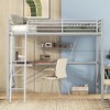 Full Size Loft Bed with Desk and Shelf for Bedroom - 3 of 4