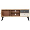 vidaXL Tv Cabinet Natural Wood Solid Mango Wood Standard TV Cabinet - 3 of 4