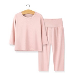 MyKids-USA Baby 2pcs Solid Color Long sleeve Shirt And Pants Underwear Sets Pajamas - 1 of 4