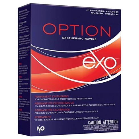 ISO Perm Option EXO for Energized Curls on Longer and Resistant Hair, Exothermic Waving - 1 Application - image 1 of 3