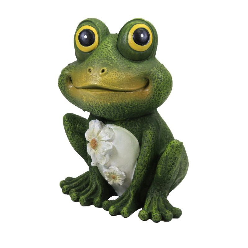Home & Garden 6.0" Mini Frog Painted Critter Landscape Accent Roman, Inc  -  Outdoor Sculptures And Statues, 1 of 4