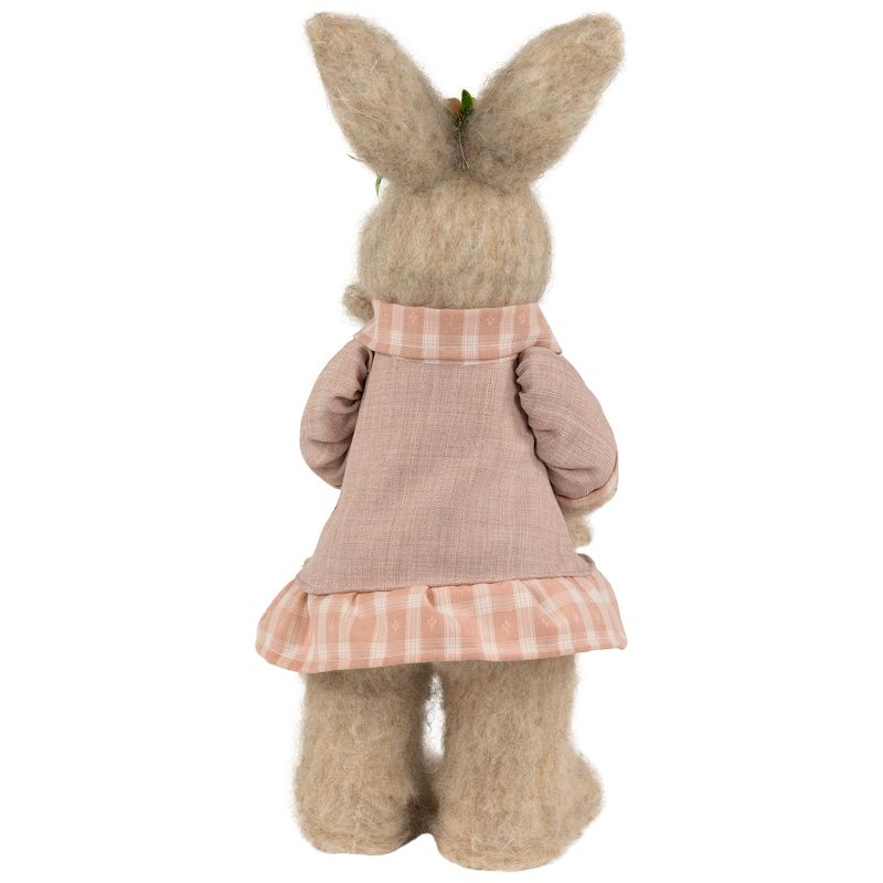 Northlight Mother Rabbit with Baby Bunny Easter Figure - 14.5" - Brown and Rose Pink, 5 of 7