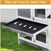 Acekool 63" Bunny Hutch - Waterproof Roof with 3 Trays & 2 Levels - 3 of 4