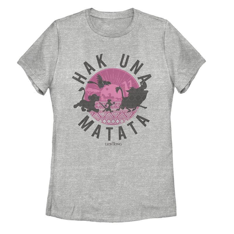 Women's Lion King Hakuna Matata Ornate Circle T-Shirt, 1 of 4