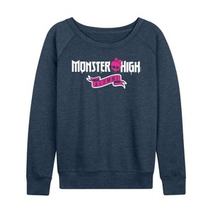 Women's - Monster High - Monster High Alumni Lightweight French Terry Wide Neck Long Sleeve Shirt - 1 of 4