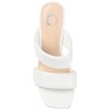 Journee Collection Womens Kailee Tru Comfort Foam Slip On Open Square Toe Wedge Sandals White 9.5 - 4 of 4