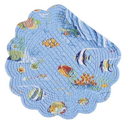 C&F Home Reef Paradise Round Reversible Placemat Set of 6