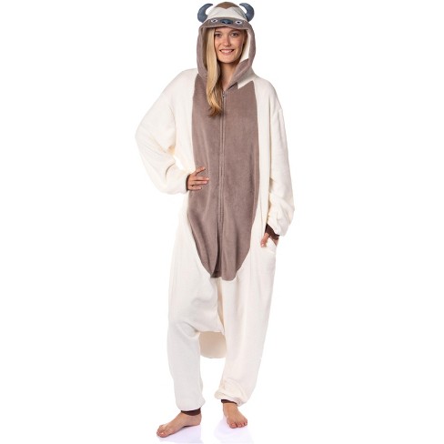 Nickelodeon Adult Avatar The Last Airbender Appa Union Suit Costume Pajama Off-White - image 1 of 4