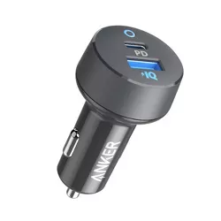 Anker 2-Port 20W USB-C + 15W USB-A Power Delivery Car Charger - Black