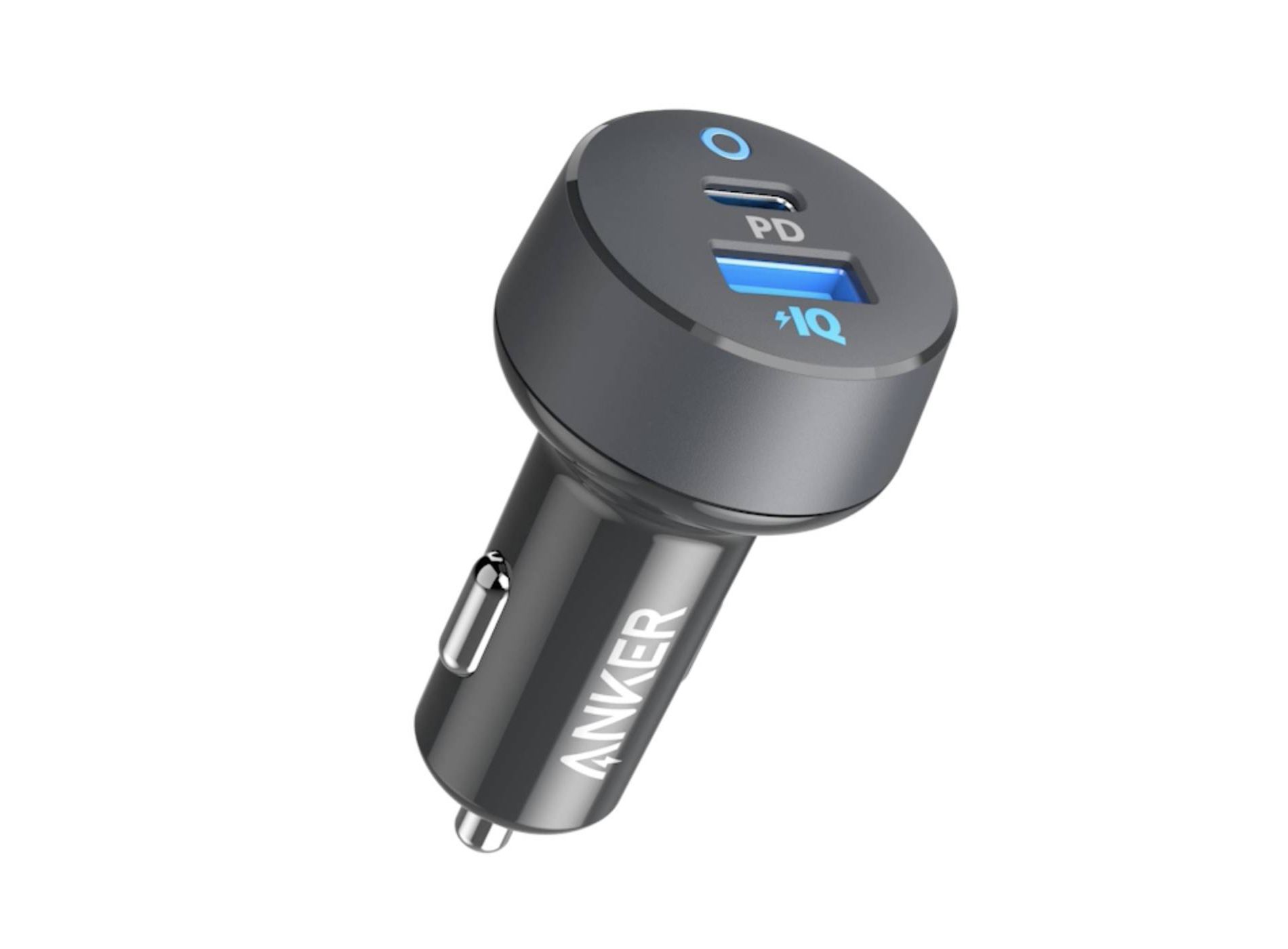 Anker 2-Port 20W USB-C + 15W USB-A Power Delivery Car Charger - Black: Quick Charge & Lightweight Design
