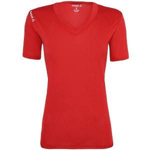 Reebok Womens Volt V-Neck Performance Basic T-Shirt, Red, XXXX-Large - 1 of 1