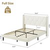 Velvet Platform Full Bed Frame - Upholstered - 2 of 4