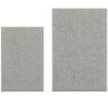 Home Mart Goods Large 2 Piece Set Warm Grey Soft Cozy Plush Chenille Bath Mat Bathroom Rug - 2 of 4