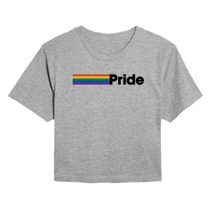 Women's - Instant Message - Pride Cropped Graphic T-Shirt - 1 of 4