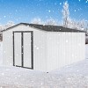 Coolbibila-10Ftx12Ft Storage Sheds, Tool Sheds With Sturdy Aluminum Frames, Metal Sheds With Durable Vents And Customizable Door - 3 of 4