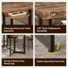 Bestier 70'' Rectangle Brown Dining Tables For 6-8 People, Wooden Kitchen Tables with Wooden Shelves and Metal Legs - 3 of 4