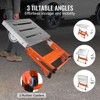VEVOR Welding Table 30" x 20", 400lbs Load Capacity Steel Welding Workbench Table on Wheels, Folding Work Bench with Three 1.1" Slot,Orange and Silver - 4 of 4