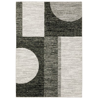 Oriental Weavers Strada STR06 Charcoal/ Grey Indoor Area Rug - 5'3" x 7'3"
