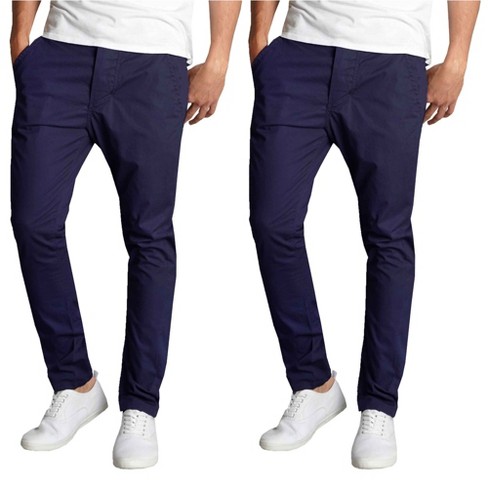 Galaxy By Harvic Men's Slim Fit Cotton Stretch Classic Chino Pants-2 ...